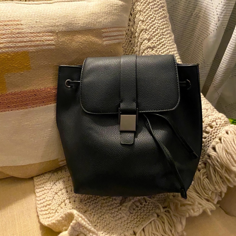 Topshop Black Backpack Purse